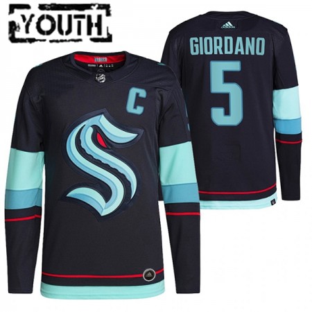 Dětské Hokejový Dres Seattle Kraken Mark Giordano 5 2021-22 Navy Authentic